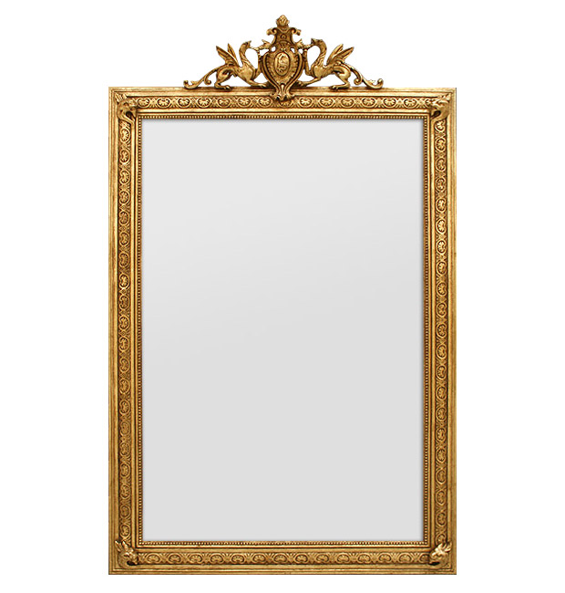 Large antique gilded fireplace mirror Large antique gilded fireplace mirror