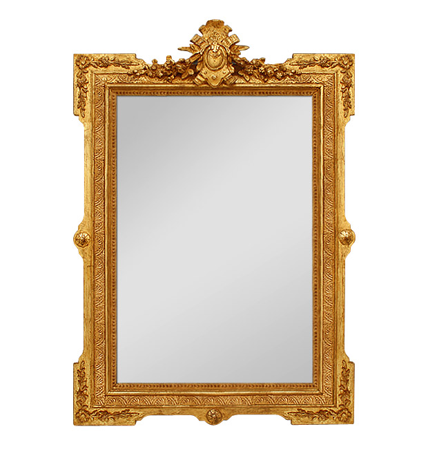 Antique Napoleon III giltwood mirror, circa 1880