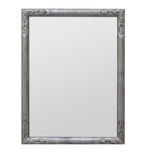 Patinated silver Art Deco mirror